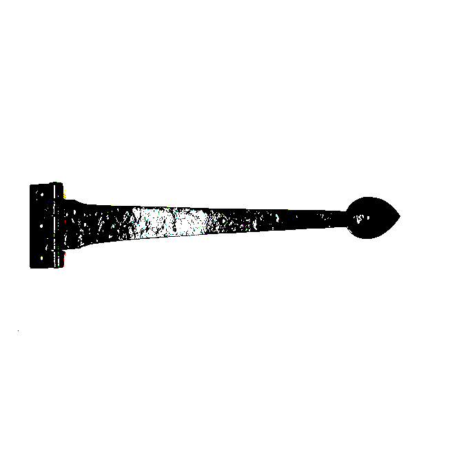 Rustiek kruishengsel 40 cm (dikte 5 mm), zwart (verzinkt)